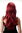 Lady Quality Wig very long straight to slightly wavy elaborately styled fringe burgundy red 23"
