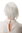 GFW2473-Gray Lady Quality Wig Cosplay light grey gray short middle parting straight