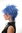 BLUE144-T4043 Lady Quality Wig short naughy spiky 80s style teased Wave Punk blue
