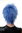 BLUE144-T4043 Lady Quality Wig short naughy spiky 80s style teased Wave Punk blue