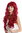 0082-ZA13 Wig Lady Women Halloween Carnival long curls curly voluminous fringe bangs red dark red