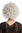 Wig Lady Women Halloween Carnival Hollywood Diva curly straightened middle-parting platinum blond