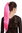 Srosy-C8 Hairpiece PONYTAIL with comb and snapwrap long straight bright pink 21"