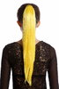 Srosy-C2B Hairpiece PONYTAIL with comb and snapwrap long straight bright yellow 21"