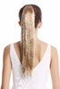 Srosy-22 Hairpiece PONYTAIL with comb and snapwrap long straight ash blond 21"