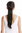 Srosy-1 Hairpiece PONYTAIL with comb and snapwrap long straight deep black 21"