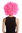 PW0011-PC5 Party Wig for Halloween Fancy Dress Cosplay Men Women Big pink Afro Afrowig 70s Funk