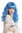 91065-ZA43 Wig Ladies Women Carnival Halloween Cosplay long wavy fringe bangs light blue Disco Glam