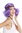 Wig Ladies Women short Longbob Bob curly straightened middle parting headband violet Aerobics Diva