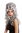 Wig Ladies Women Cosplay Baroque Renaissance Beehive long curls black silvery grey white streaks