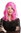 90831-ZAC5B Wig Ladies Women Halloween Carnival Cosplay pink middle parting shoulder length wavy