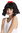 Cute Wig Lady Women Cosplay fringe bangs black shoulder-length Longbob wild wavy red ribbon Lolita