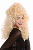 Wig Ladies Women Halloween Carnival blond baroque lion's mane very voluminous curly curls