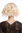 Wig Lady Women 20s 30s Hollywood Diva short curly straightened middle-parting bright blond