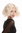 Wig Lady Women 20s 30s Hollywood Diva short curly straightened middle-parting bright blond