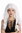 Wig Women Men long white thick braided plaits Ice Princess Snow Queen or old Viking Barbarian