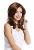 W2078-10-6 Lady Quality Wig shoulder length straight mixed brown middle parting