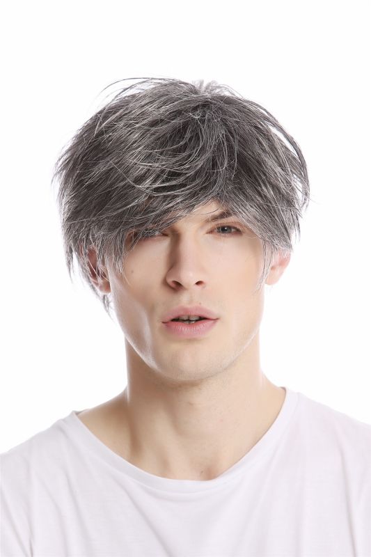 Men Gents Wig Short Casual To Wild Backcombed Teased Up