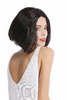 Lady Quality Wig short shoulder length Bob Longbob straight middle-parting black curved tips