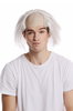 Wig Halloween Carnival crazy old half bald white grey hair Igor Einstein Frankenstein Grandpa Igor