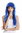 -1373-PC3 Lady Wig Halloween Carnival long straight bangs glam disco dancer blue