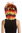91285 Lady and Men Fan Wig long Black Red Yellow wild punk wave 80s style Germany