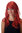 GFW242-137 Lady Quality Wig long slightly wavy long fringe parted sideways bright fiery red