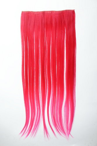 Halfwig 5 Micro Clip-In Extension long straight two extreme bright colours mix fiery red blue 23"