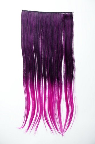 Halfwig 5 Micro Clip-In Extension long straight two extreme bright colours mix black purple 23"