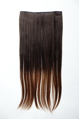 Halfwig 5 Micro Clip-In Extension long straight two colours mix dark brown & gold brown 23"