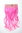 Halfwig 5 Micro Clip-In Extension long curled two bright colours mix light pink & neon pink 20"