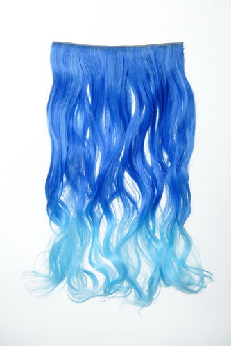 Halfwig 5 Micro Clip-In Extension long curls two extreme bright mix neon blue aquamarine 20"
