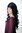 F2558-1 Lady Quality Wig elaborately styled very long parting straight curled tips deep black