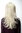 GFW242-613 Lady Quality Wig long slightly wavy long fringe parted sideways platinum blond