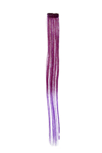 One Clip Clip-In extension strand highlight straight micro clip burgundy red neon violet ombre mix