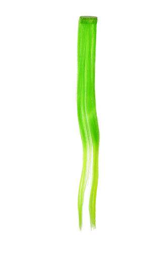 One Clip Clip-In extension strand highlight straight micro clip neon green light green ombre mix