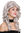 Wig 80s Soap Diva Voluminous long teased Grey WL-3010-51