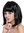 Lady Wig Disco bob longbob shoulder length bangs black 0073-3-P103