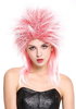 Men & Ladies Party Wig 80s Punk Wave Pop Star Red & White 90891-ZA13TZA60