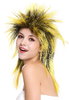 Men & Ladies Party Wig 80s Punk Wave Pop Star Black & Yellow 90891-ZA2BTZA103