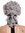 Man Gents Lady Party Wig Baroque noble aristocrat lord curls long ponytail grey gray 91019-ZA68E