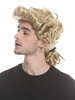 Man Gents Lady Party Wig Baroque noble aristocrat lord curls long ponytail blond 91019-ZA89