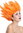Lady Gents Man Party Wig Fancy Dress Demo Devil Flower Fairy Fire orange teased high 91062-PC24
