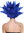 Lady Gents Man Party Wig Fancy Dress Demo Flower Fairy Pixie blue teased high 91062-PC3