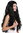 Lady Party Wig fairytale romantic style braided strands hair circlet long Hippie black 91323-ZA103