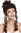 Lady Party Wig Victorian colonial bun long ringlets dark brown  CXH-007-P4