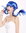Wig Lady Women Cosplay Naughty Sassy Lolita stiff braided plaits blau bangs DDH-T8175-PC3