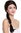 Lady Party Wig Rapunzel long dark brown hair braidded plait Viking Princess medieval Per-P2