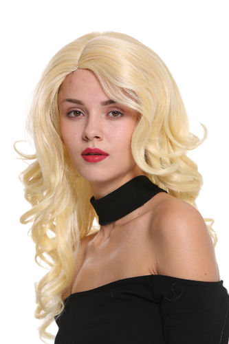 DW1948-220-763 Lady Quality Wig long wavy parting teased volume light blond Diva 20"