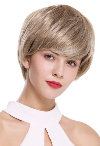 IRIS-12BT22 Lady Quality Wig short voluminous straight smooth streaked brown blond